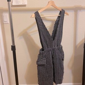 Black & White Shein Pinafore Dress